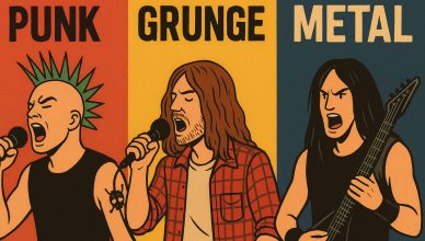 Diferença entre Grunge e Punk e Metal
